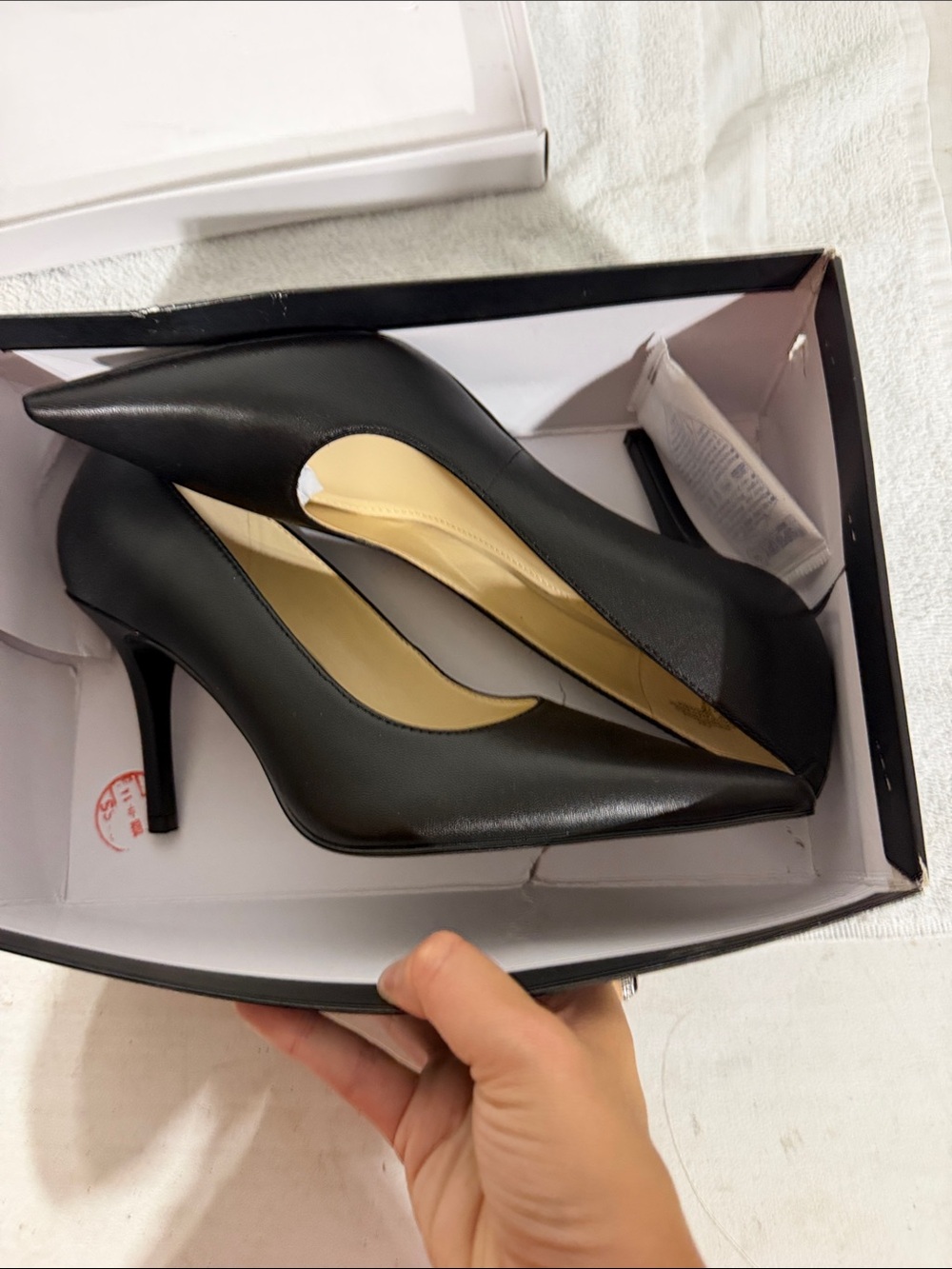 Nine West Black Pointed-Toe Stiletto Pumps